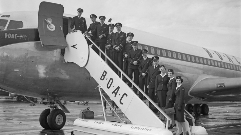 Boeing 707 and crew BOAC