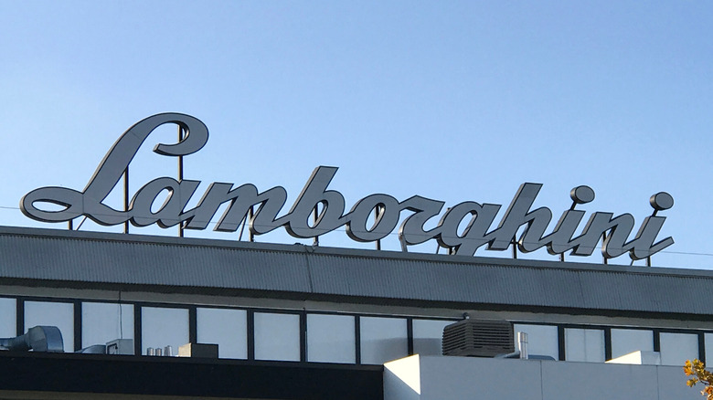 Lamborghini factory sign