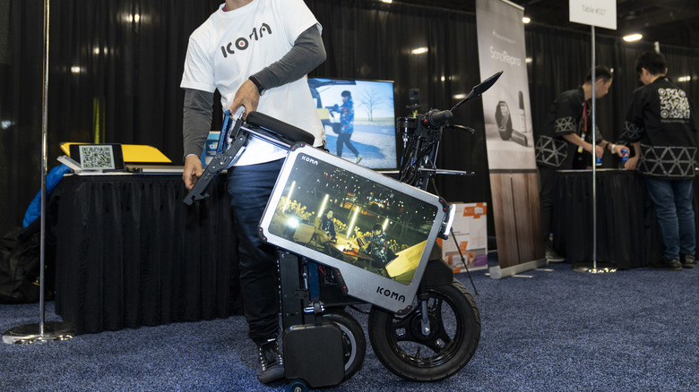 icoma tatamel folding electric scooter bike