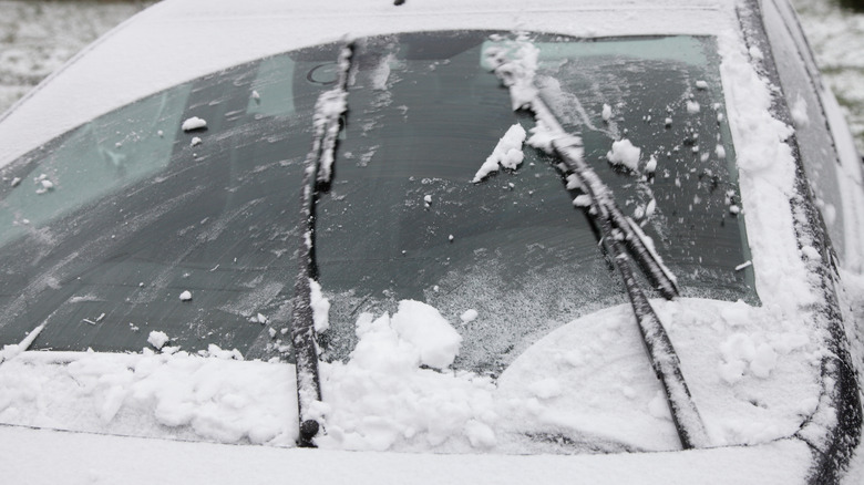 Frozen windshield wipers