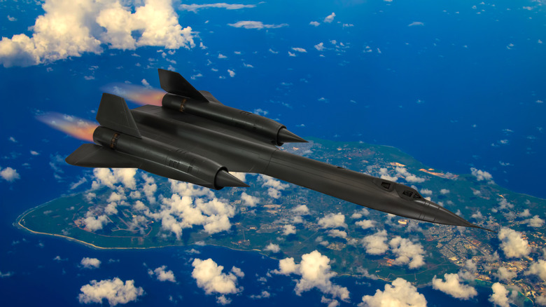 SR-71 Blackbird in flight