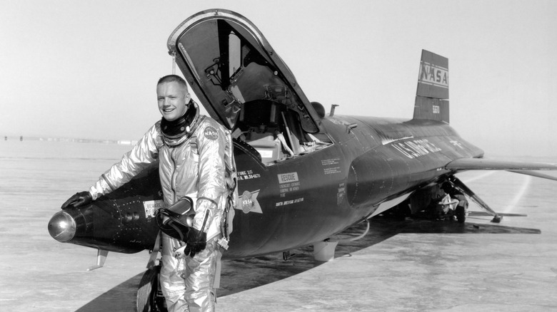 Neil Armstrong and X-15 hypersonic plane
