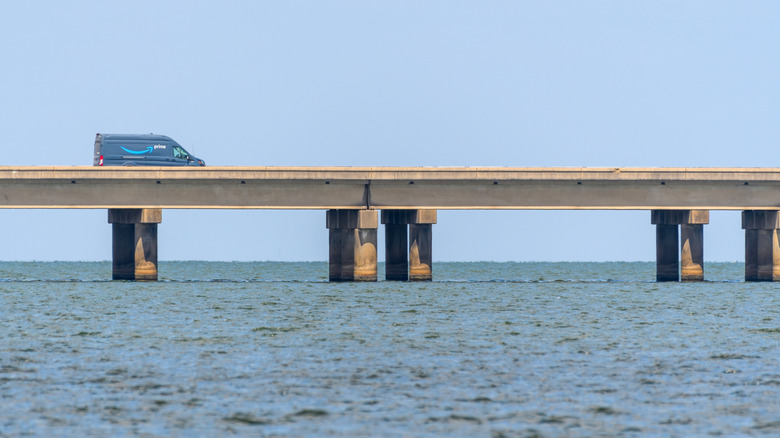 Lake Pontchartrain Causeway, showing its innovative 54-inch pilings