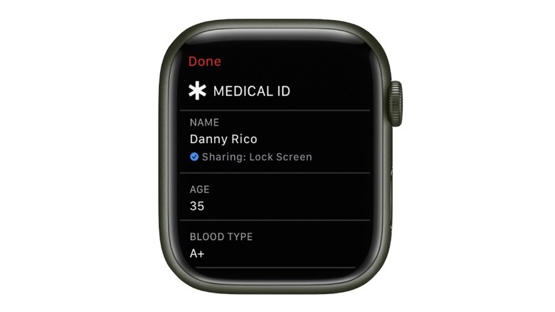Medical ID on Apple Watch