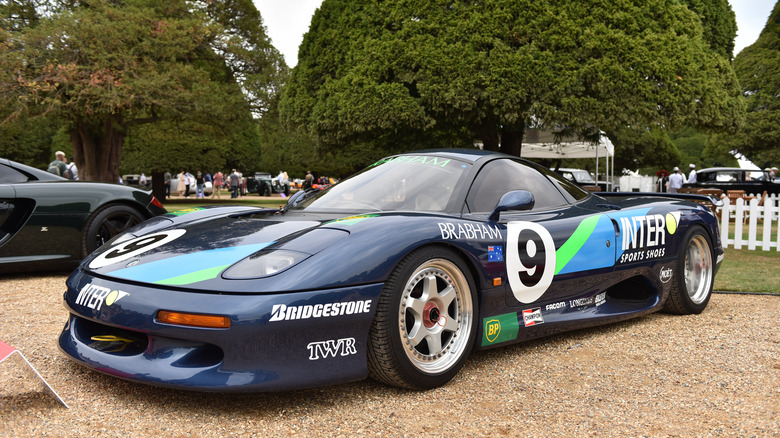 Jaguar XJR-15 racecar on display