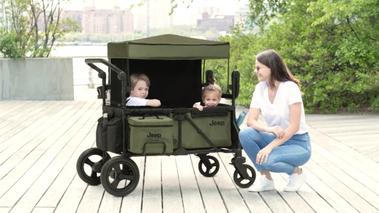 Jeep Wagon Stroller in use