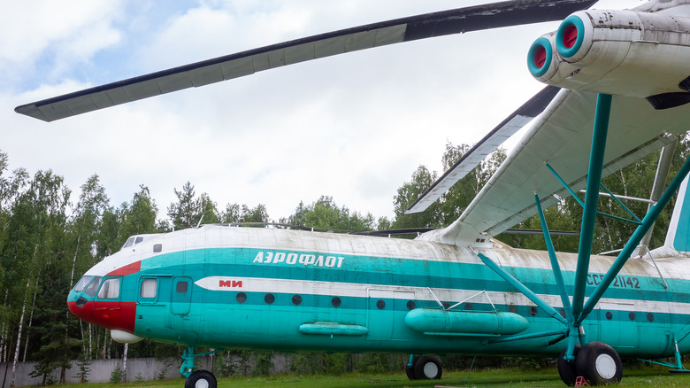 Mil V-12 helicopter on display