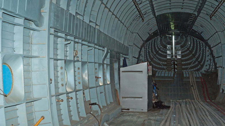 Cargo hold of Mil V-12 helicopter