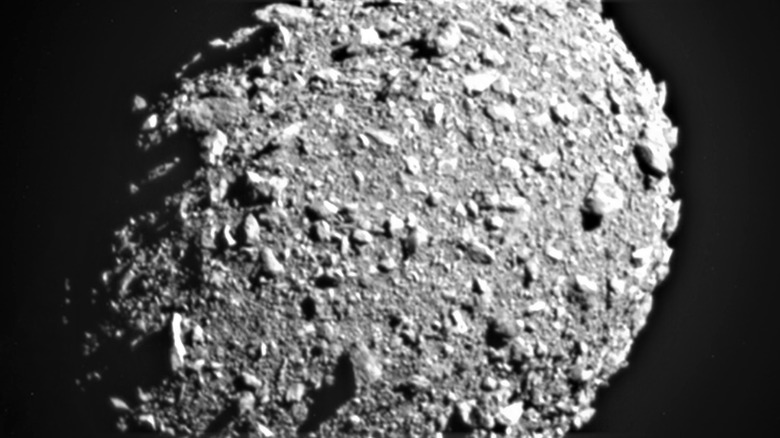 Asteroid Dimorphos taken by NASA DART spacecraft before impact