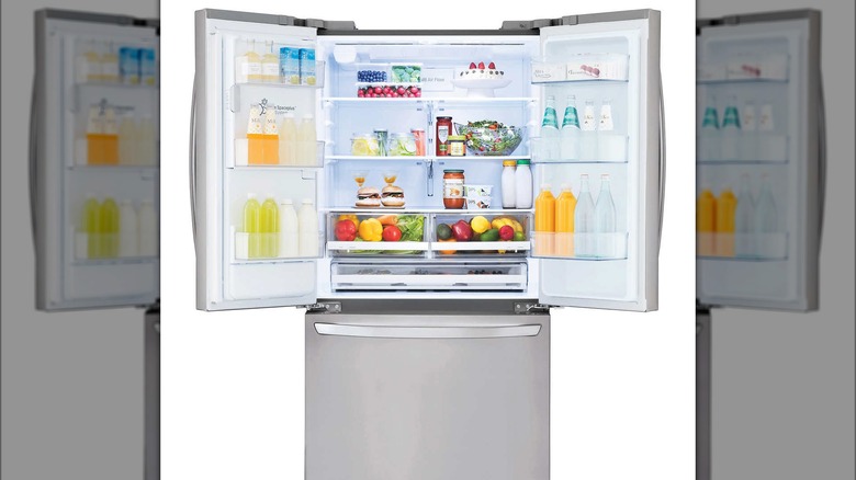 LG smart fridge open