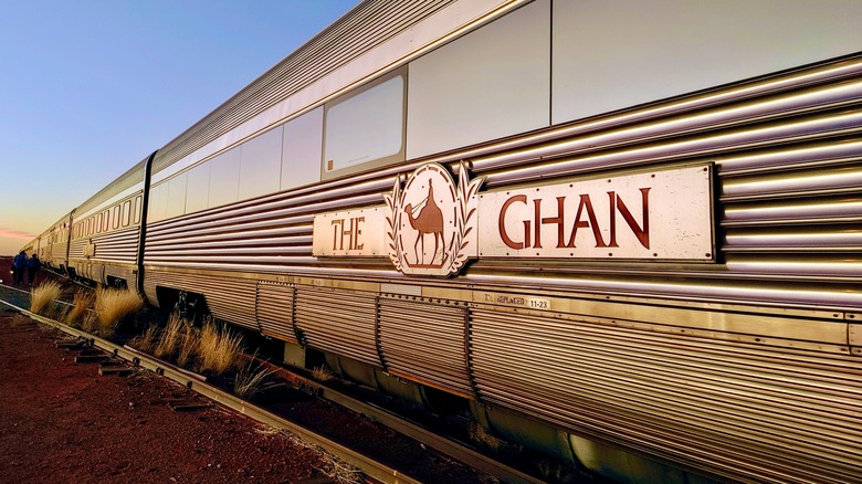 the Ghan passenger train in Australia.