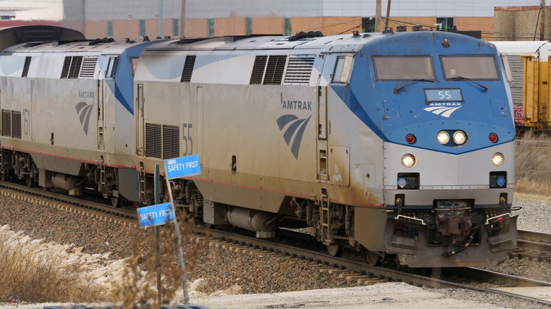 The Texas Eagle passing through Fort Worth.