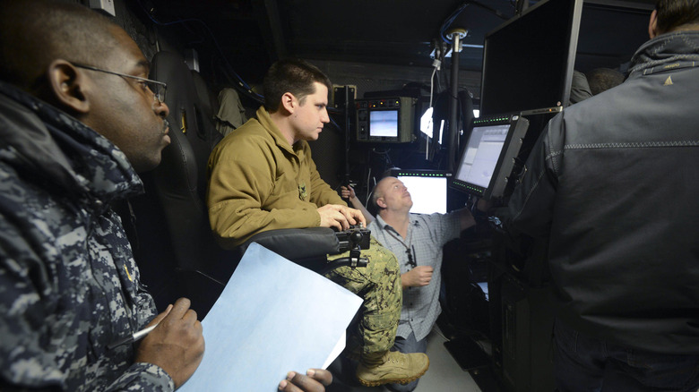 inside of M80 Stiletto during familiarization