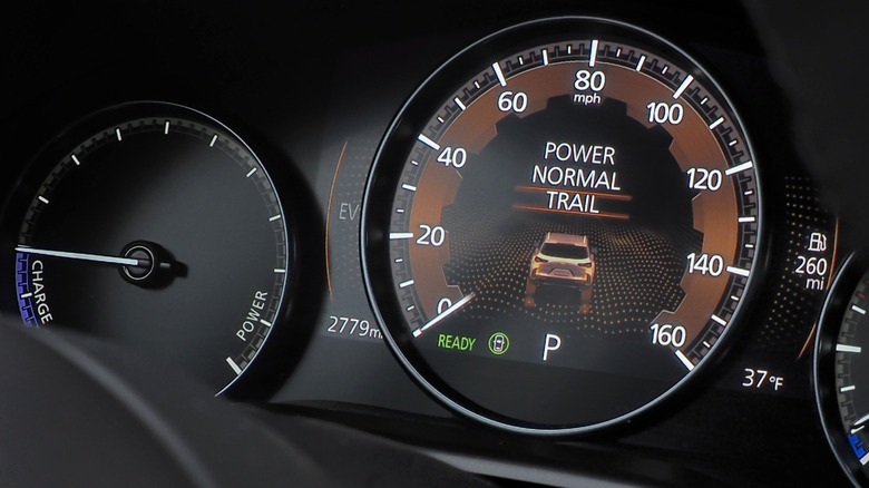 2025 Mazda CX-50 Hybrid gauge cluster detail