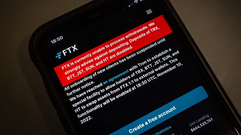 FTX Bankruptcy message