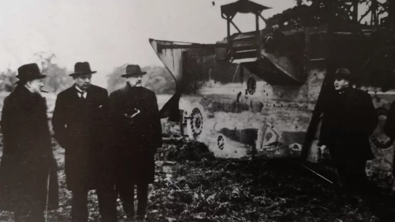 Winston Churchill inspects Cultivator