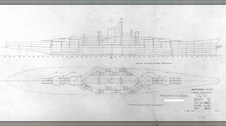 design schematics for USS Montana