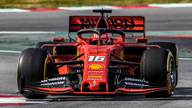 mission winnow logo on Ferrari