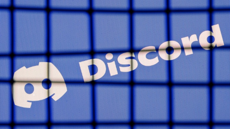 discord logo on grid design