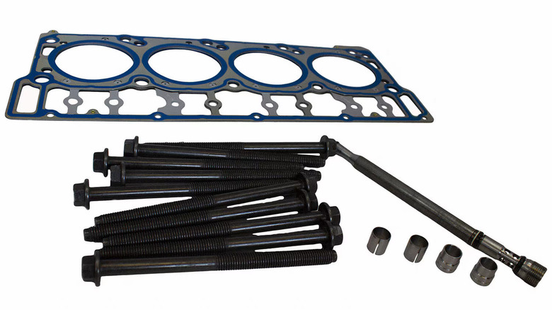 Replacement engine cylinder head gasket and bolts for Ford's Power Stroke 6.0L diesel engine