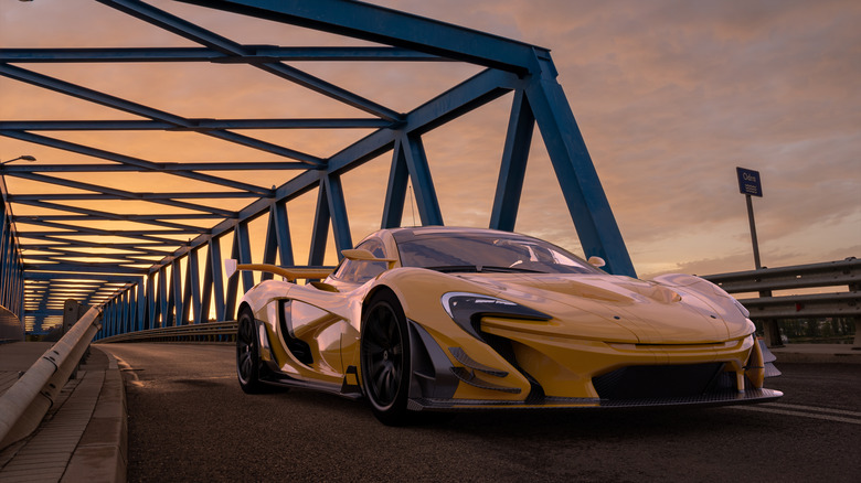 McLaren P1 on bridge