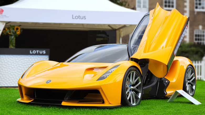 Lotus Evija car show display