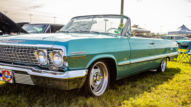 Teal 1963 Chevy Impala 