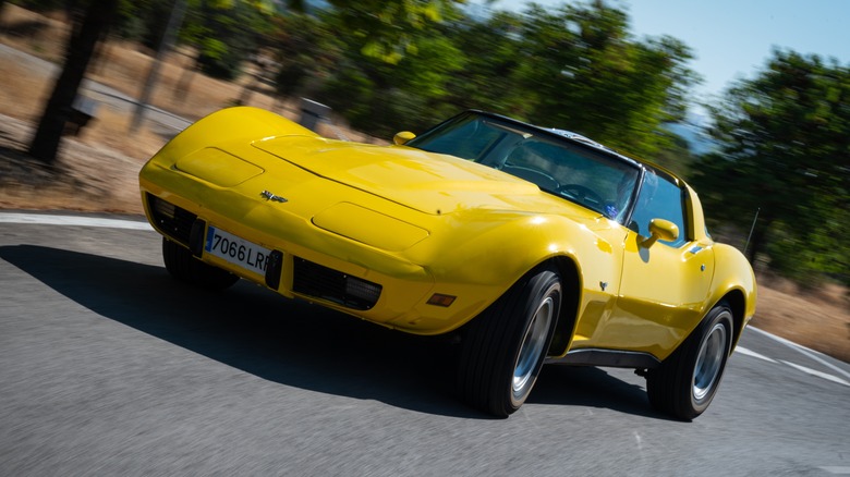 Yellow 1968 C3 Chevy Corvette 