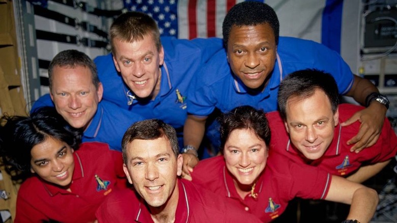 STS-107 crew members David M. Brown, William C. McCool, Michael P. Anderson, Kalpana Chawla, Rick D. Husband, Laurel B. Clark, Ilan Ramon