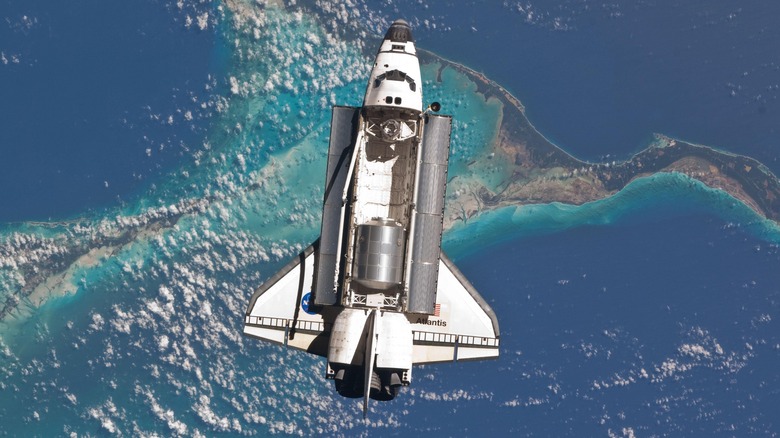 STS-135 as seen from the International Space Station