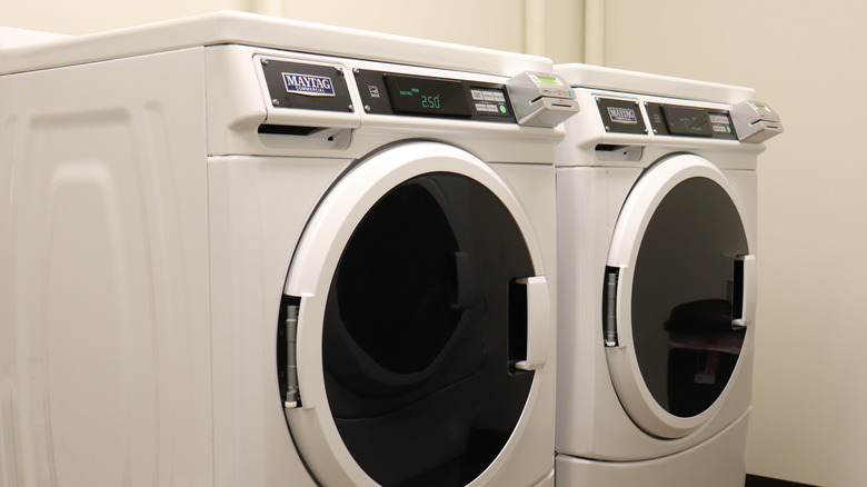 Maytag washer and dryer in white