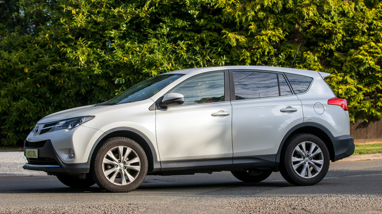 A gray 2013 Toyota Rav4