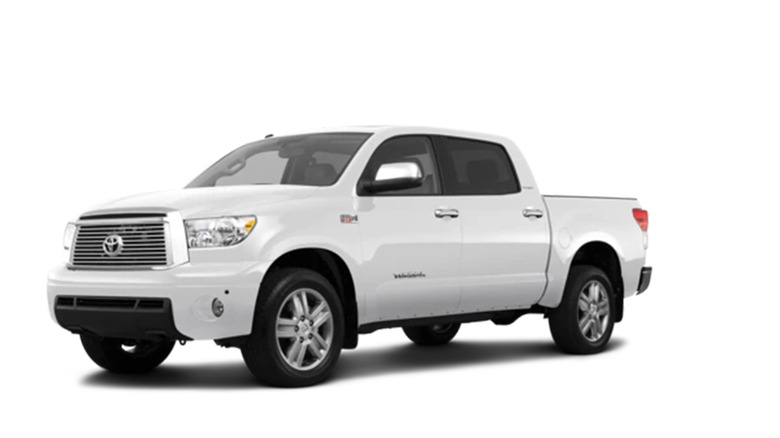 a white Toyota Tundra