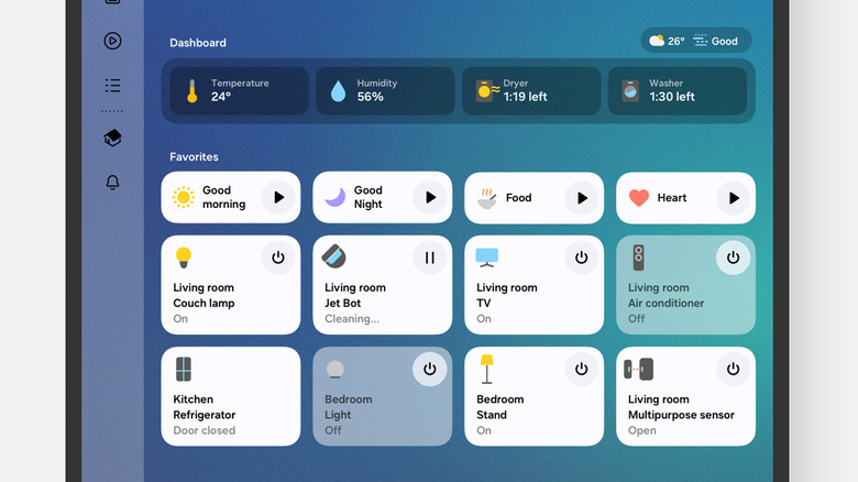 A screenshot of Samsung's SmartThings app