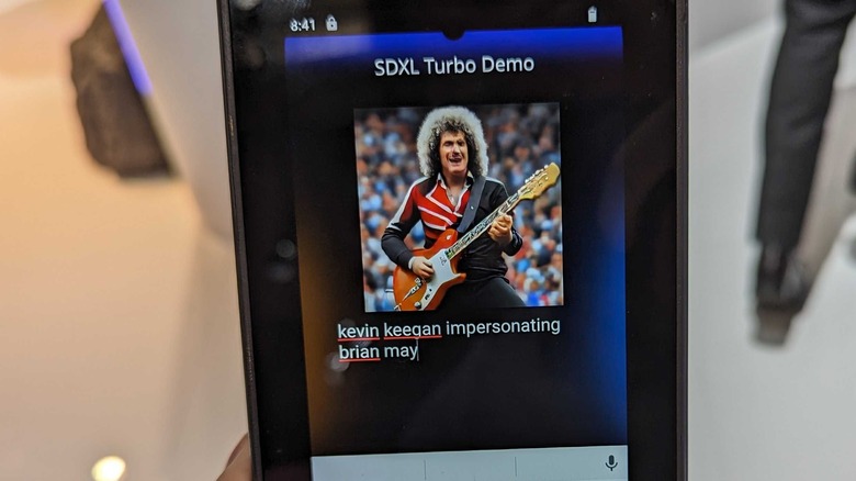 AI image of Kevin Keegan impersonating Brian May