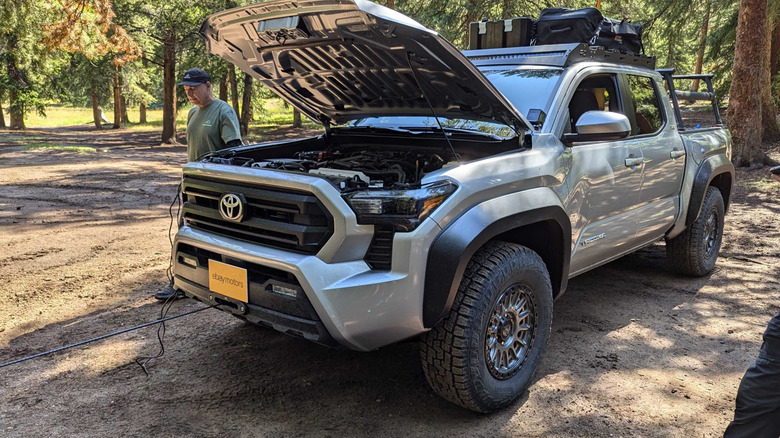 Toyota Tacoma with winch in front