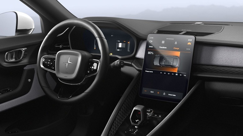 Android Automotive display Volvo Polestar 2