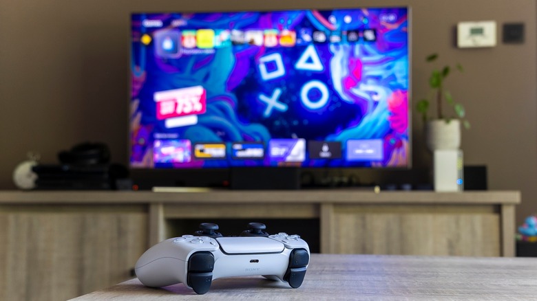 PlayStation 5 on TV and controller