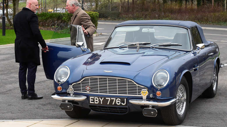 Then-Prince Charles and his Aston Martin DB6