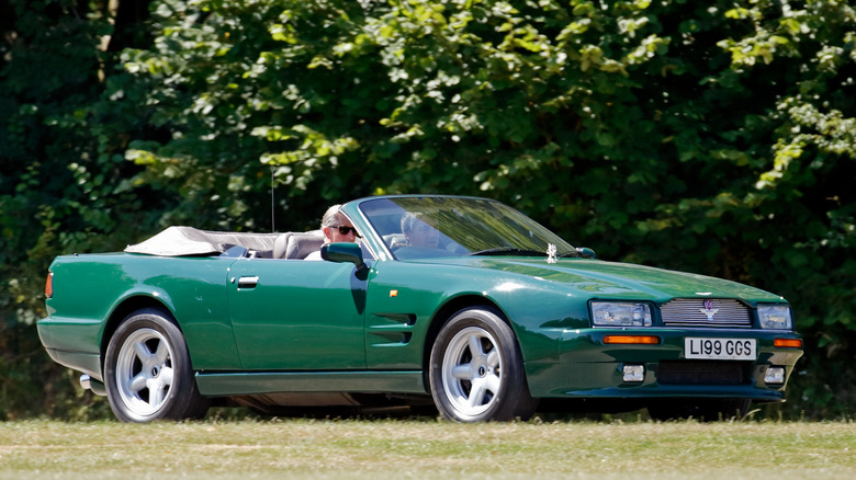 Then-Prince Charles in his Aston Martin Virage Volante