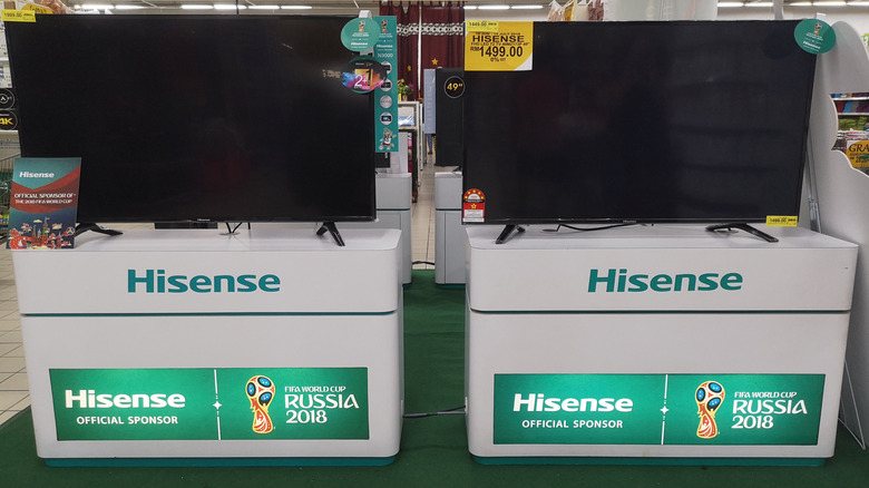 Hisense televisions on display