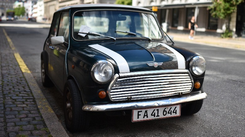 Mini Cooper on a road