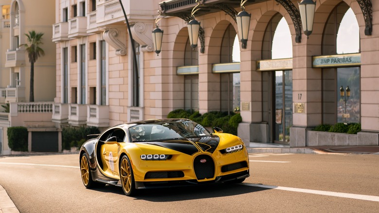A Bugatti Chiron in Monaco