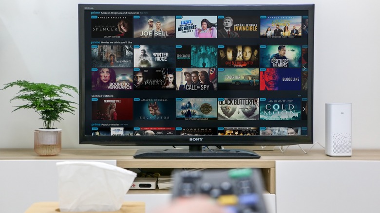 TV with the Amazon Prime video app loaded