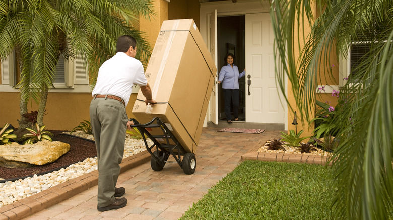 home delivery of a new TV