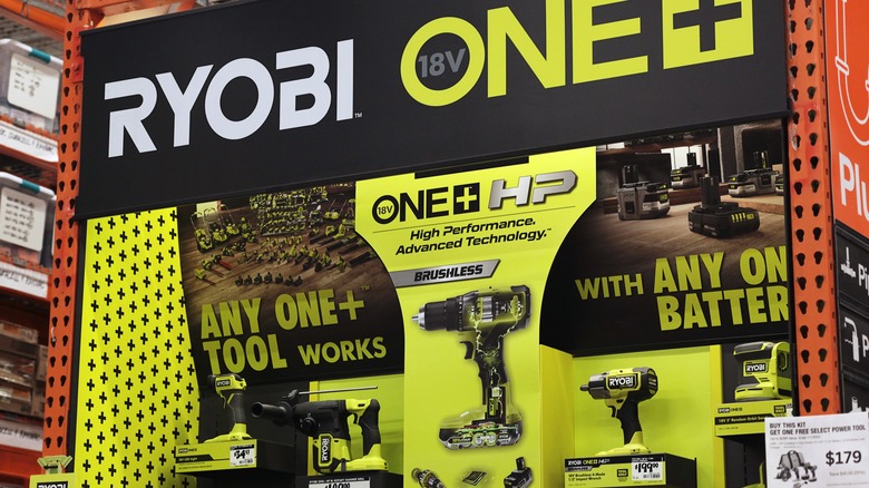 Ryobi tools in Home Depot