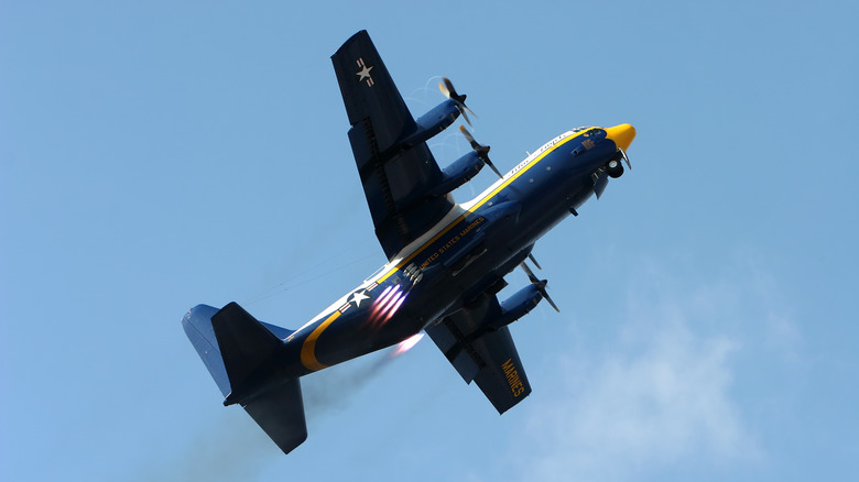 Fat Albert using its afterburners