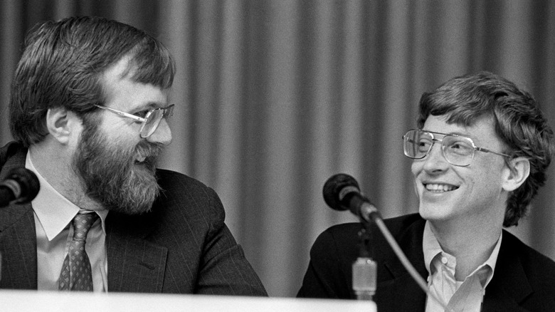 Paul Allen and Bill Gates at conference