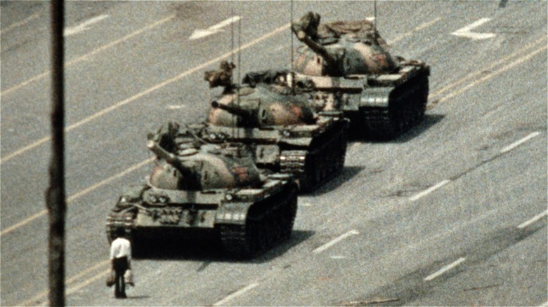 Iconic "tank man" image