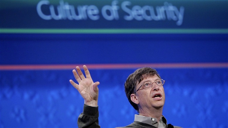 Bill Gates speaking at security conference